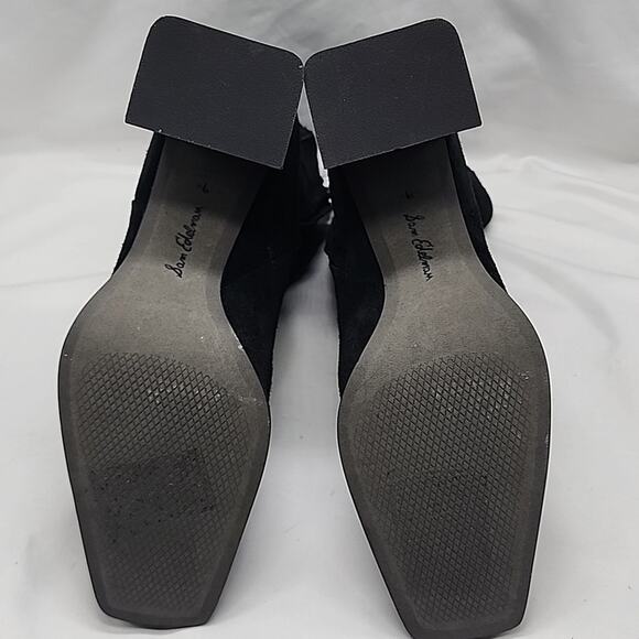 SAM EDELMAN IVETTE BLACK ANKLE BOOTS LEATHER STACKED HEEL LADIES SIZE 9.5 NWOB - Picture 11 of 16